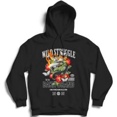 Yılan Baskılı Kapşonlu Sweatshirt ( Fame Stoned Gang Collection New Season Hoodie )