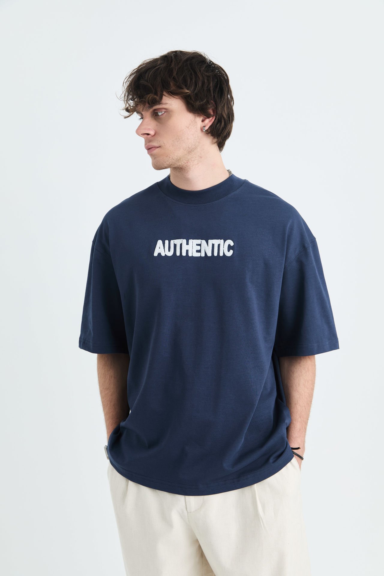 Auethentic Baskılı Unisex %100 Pamuk T-shirt