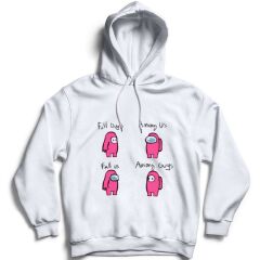 Fall Guys Among Us Oyun Baskılı Kapüşonlu Tshirt