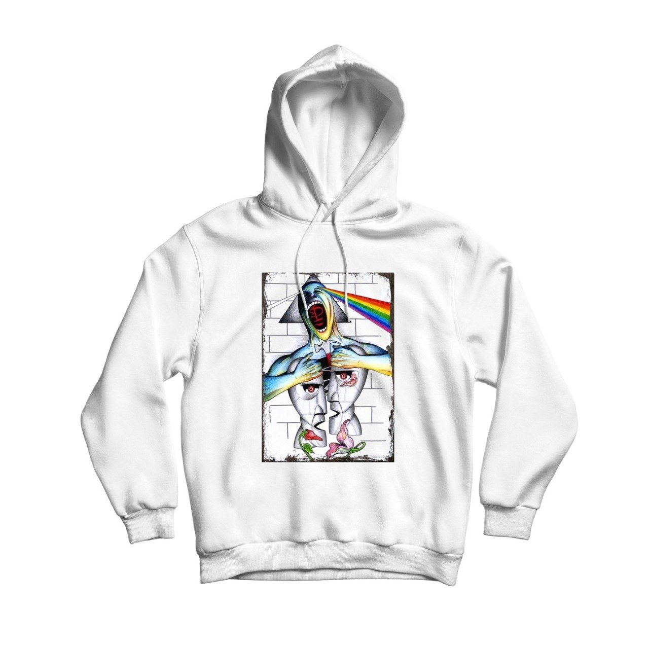 Pink Floyd Baskılı Kapşonlu Sweatshirt