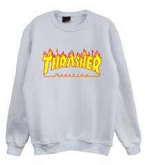 Thrasher sweat gris on sale