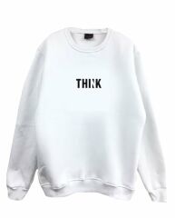 THINK Baskılı Sweatshirt