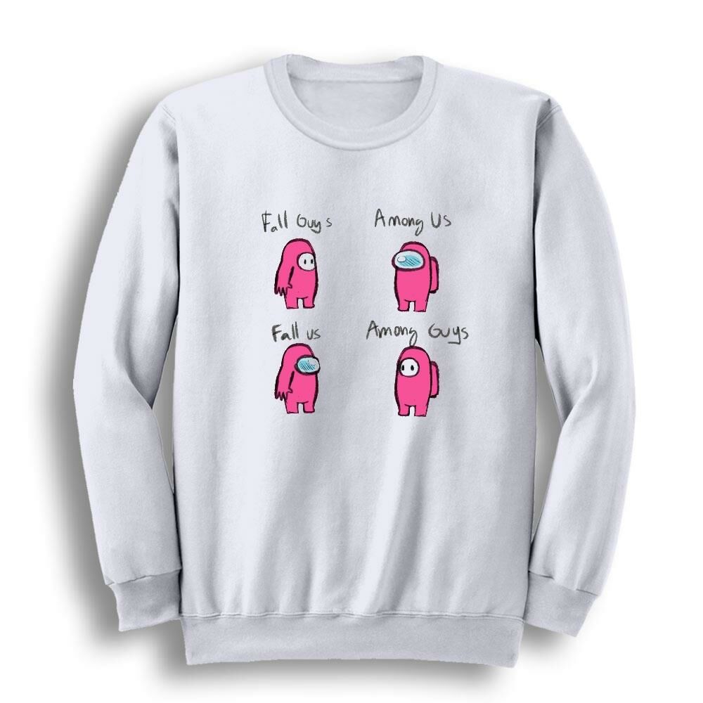 Fall Guys Among Us Oyun Baskılı Bisiklet Yaka Sweatshirt