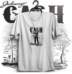 Johnny Cash Tişört Baskılı T-shirt