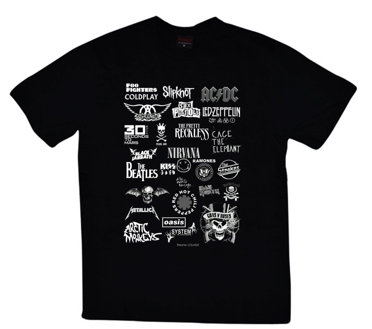 Rock And Roll Baskılı T-shirt