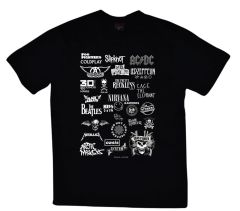 Rock And Roll Baskılı T-shirt