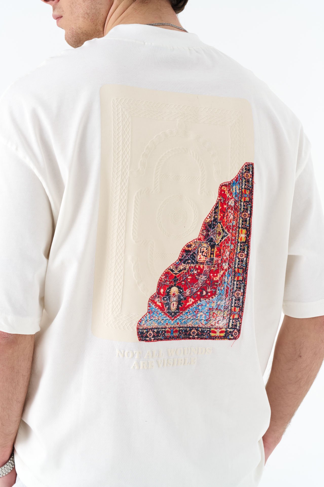 Not All Wounds Are Visible Baskılı, Nakışlı Unisex %100 Pamuk T-shirt