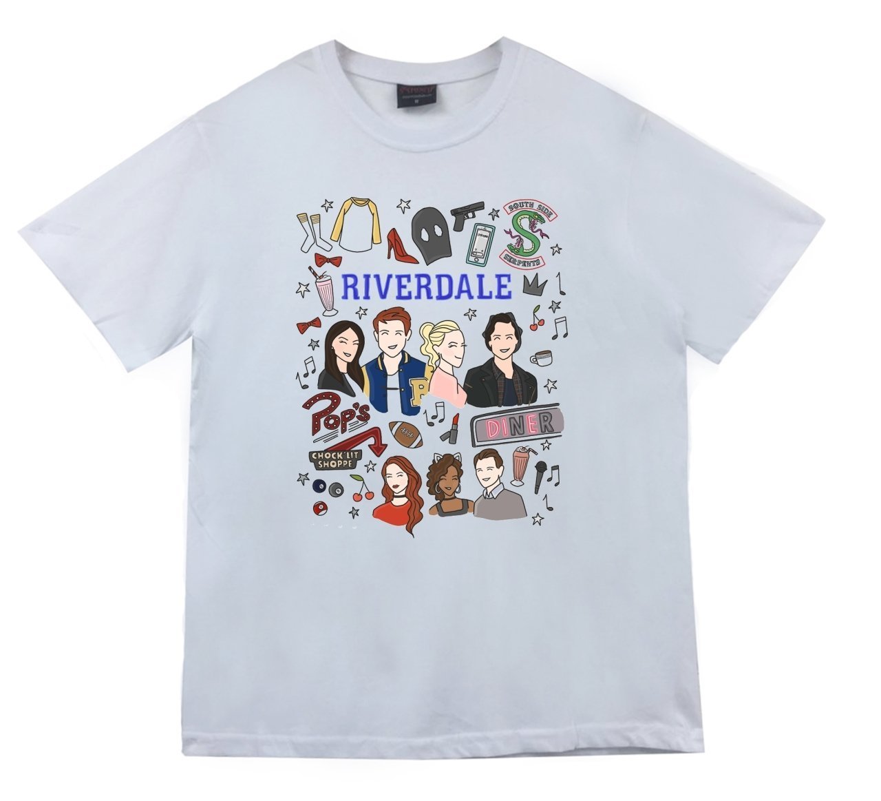 Riverdale Southside Serpents Bask l T shirt BEYAZ XS
