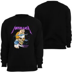 Metallica Baskılı Unisex Bisiklet Yaka Sweatshirt