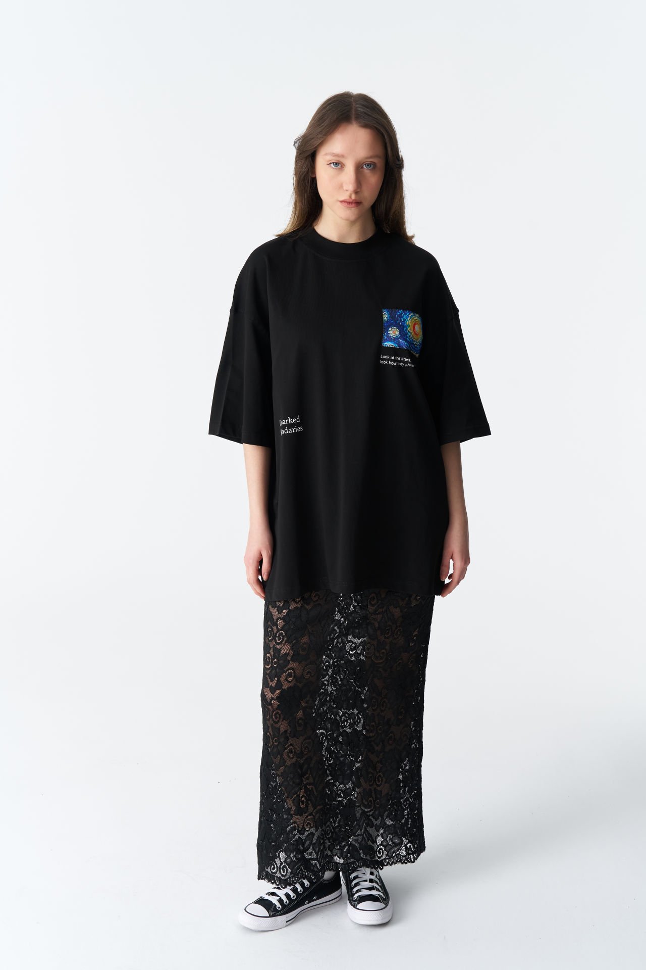 Vincent Van Gogh Baskılı, Nakışlı Unisex %100 Pamuk T-shirt