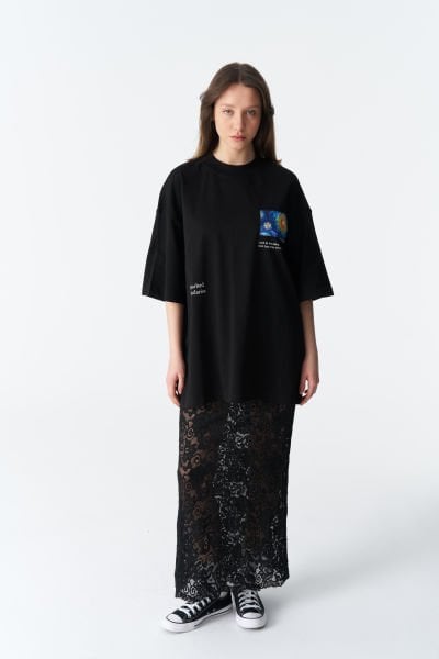 Vincent Van Gogh Baskılı, Nakışlı Unisex %100 Pamuk T-shirt