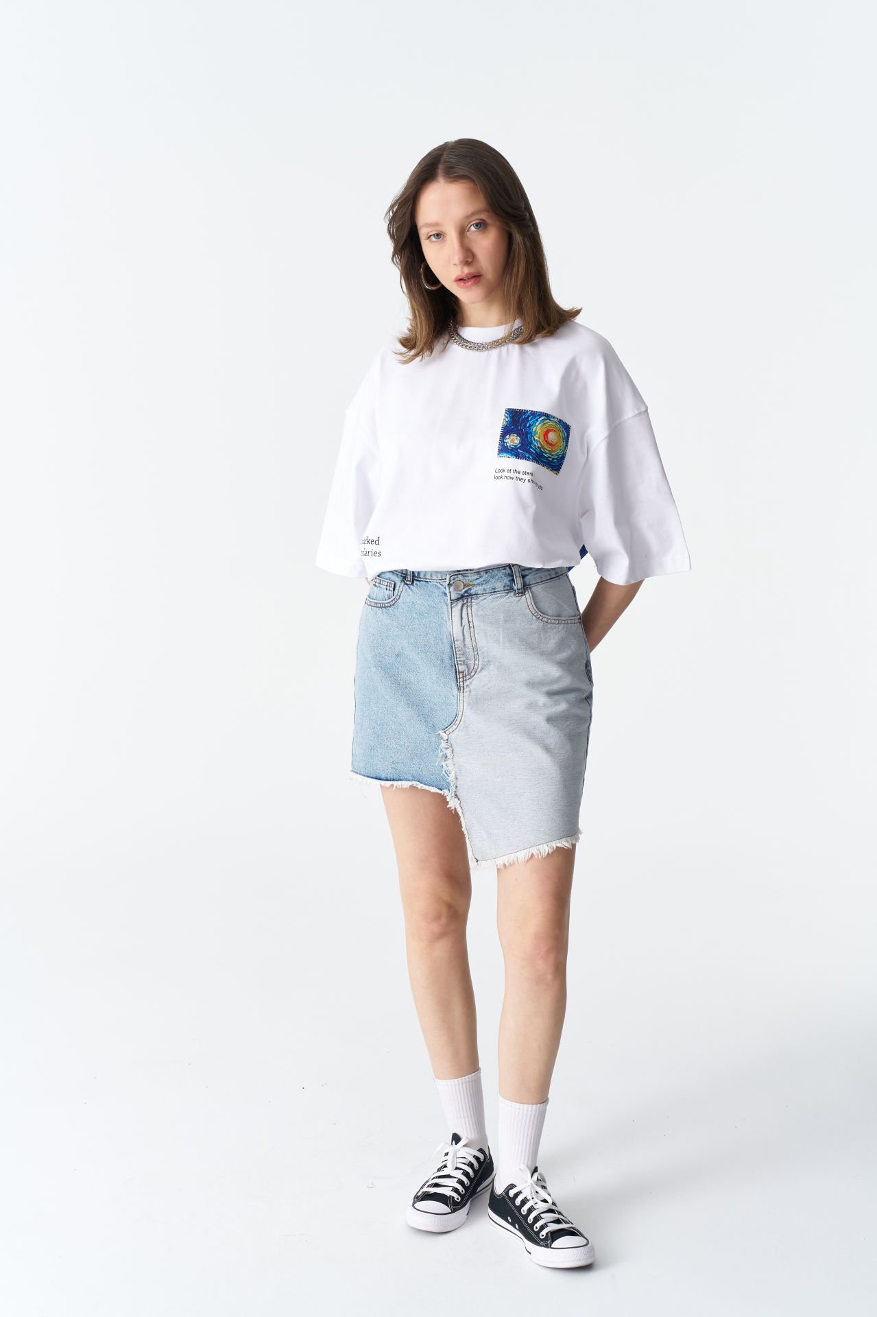 Vincent Van Gogh Baskılı, Nakışlı Unisex %100 Pamuk T-shirt