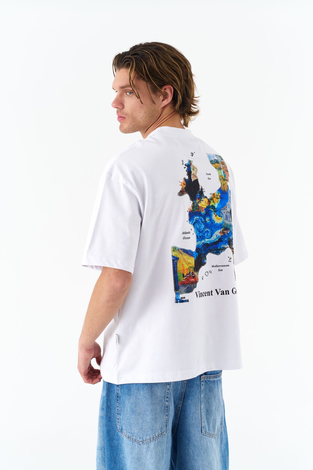 Vincent Van Gogh Baskılı, Nakışlı Unisex %100 Pamuk T-shirt