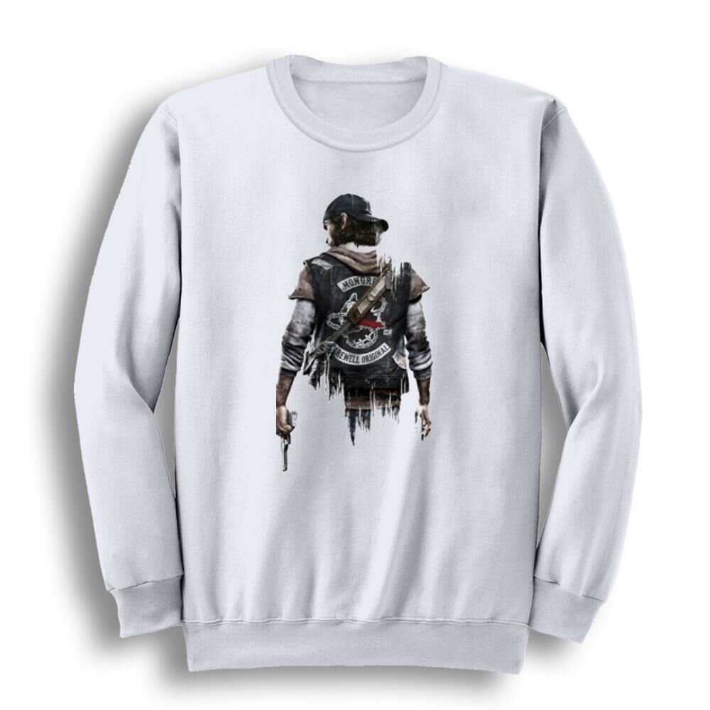 Days Gone Oyun Baskılı Bisiklet Yaka Sweatshirt