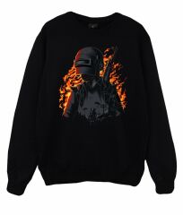 PUBG Baskılı Bisiklet Yaka Sweatshirt