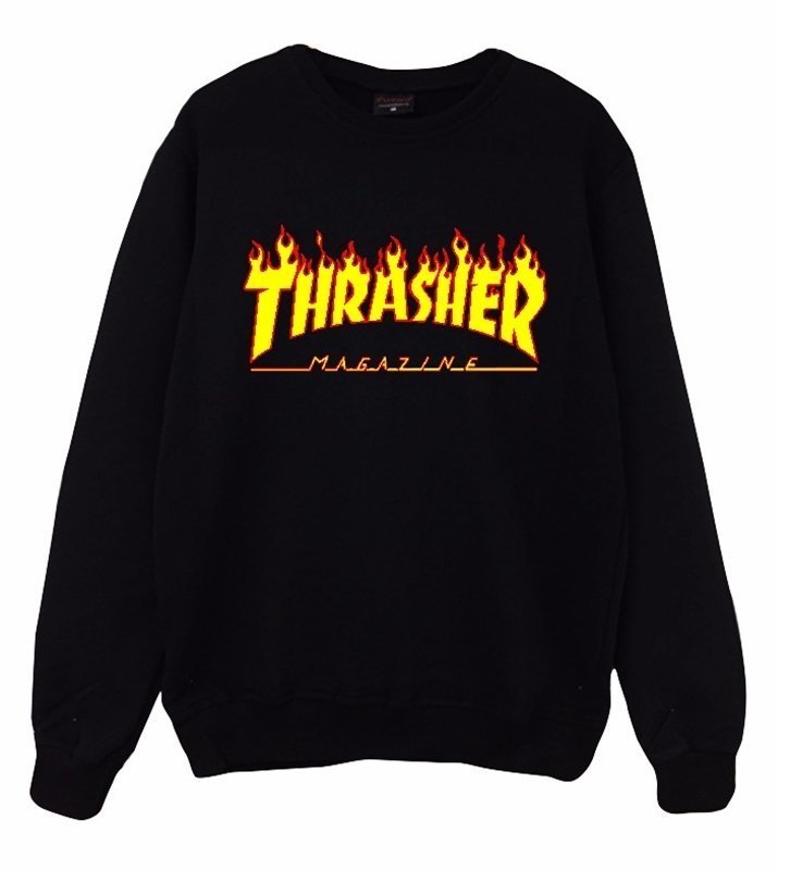 Thrasher sweat gris sale