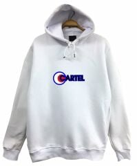 Cartel Baskılı Kapüşonlu Sweatshirt