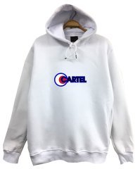 Cartel Baskılı Kapüşonlu Sweatshirt BEYAZ - 4XL