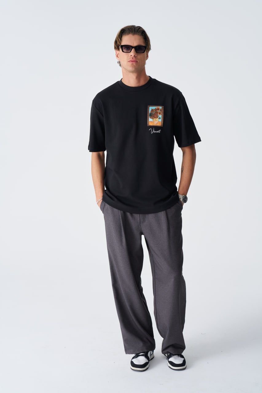 Vincent Van Gogh Baskılı, Nakışlı Unisex %100 Pamuk T-shirt