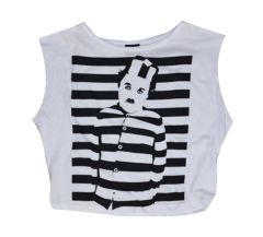 CHARLIE CHAPLIN Baskılı Göbek Üstü-Yarım T-shirt