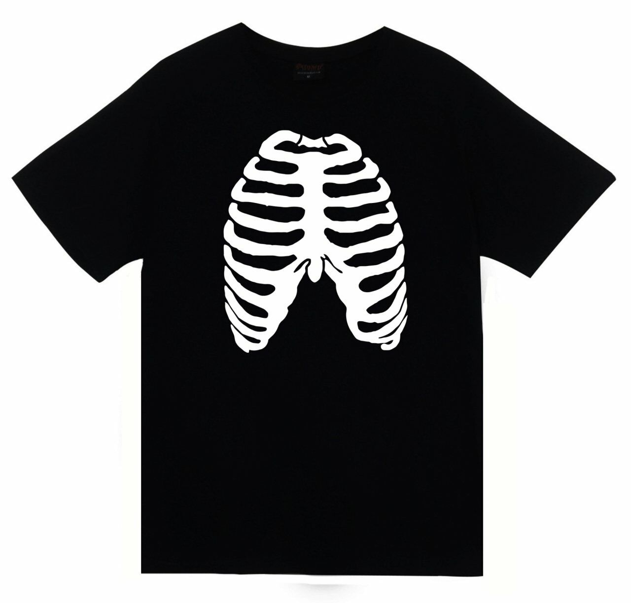 İskelet Rib Cage Kurukafa Baskılı T-shirt