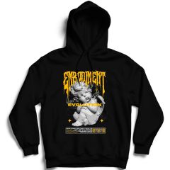 Gangsta Baskılı Kapşonlu Sweatshirt ( Fame Stoned Gang Collection New Season Hoodie )