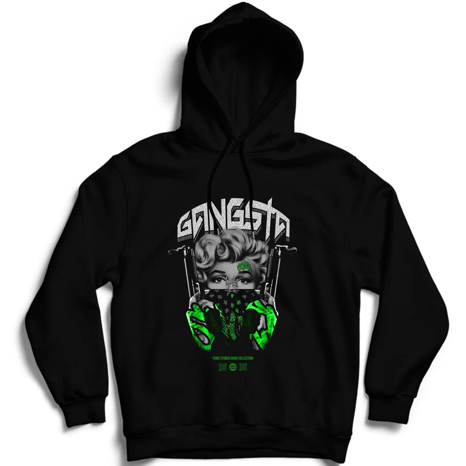 Marilyn Monroe Baskılı Kapşonlu Sweatshirt ( Fame Stoned Gang Collection New Season Hoodie )
