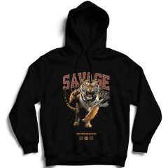 Aslan Baskılı Kapşonlu Sweatshirt ( Fame Stoned Gang Collection New Season Hoodie )