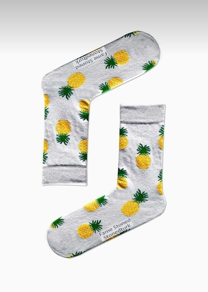 Ananas Baskılı Çorap