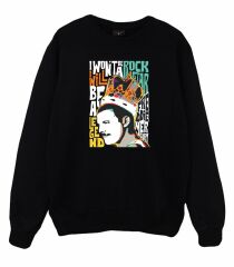 Queen Baskılı Sweatshirt