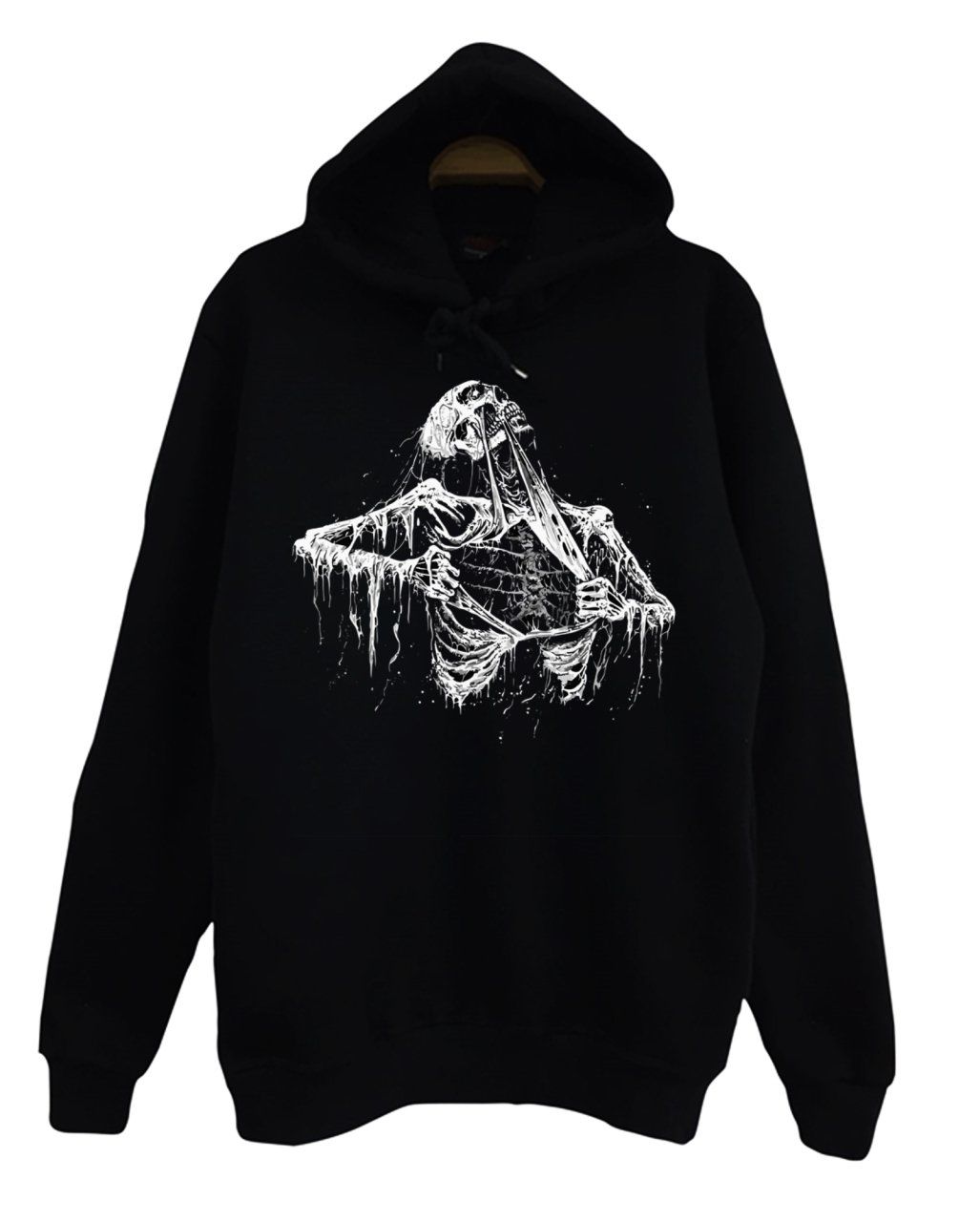 İskelet Rib Cage Kurukafa Baskılı Sweatshirt
