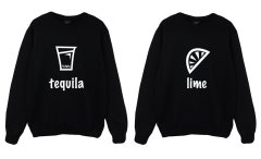 Tequila and Lime Baskılı Sevgililer Günü Özel Sweatshirt