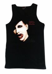 Marilyn Manson Baskılı Sıfır Kol T-Shirt