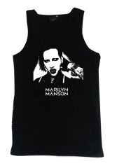 Marilyn Manson Baskılı Sıfır Kol T-Shirt