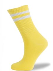 Sarı Renk Baskılı Çorap
