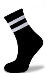 Siyah Düz Renk Baskılı Çorap
