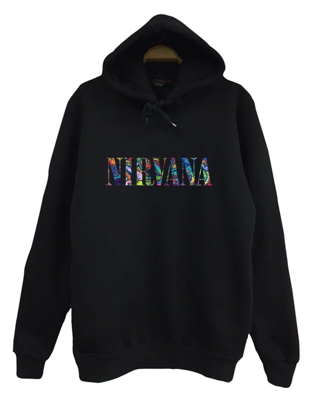 Nirvana-Kurt Cobain Baskılı Kapüşonlu Sweatshirt