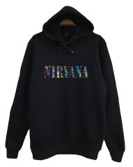 Nirvana-Kurt Cobain Baskılı Kapüşonlu Sweatshirt