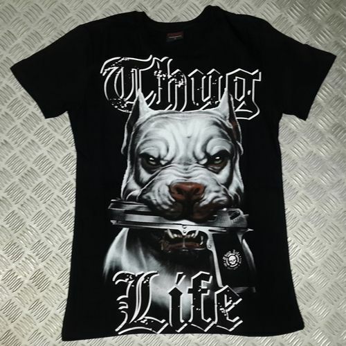 THUG LIFE Baskılı T-shirt