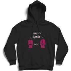 Squid Game Dizi Baskılı Kapüşonlu Sweatshirt