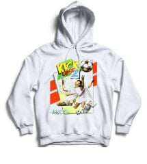 Kick Off Oyun Baskılı Kapüşonlu Sweatshirt