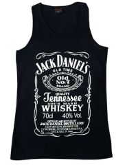 Jack Daniels Baskılı Sıfır Kol T-Shirt