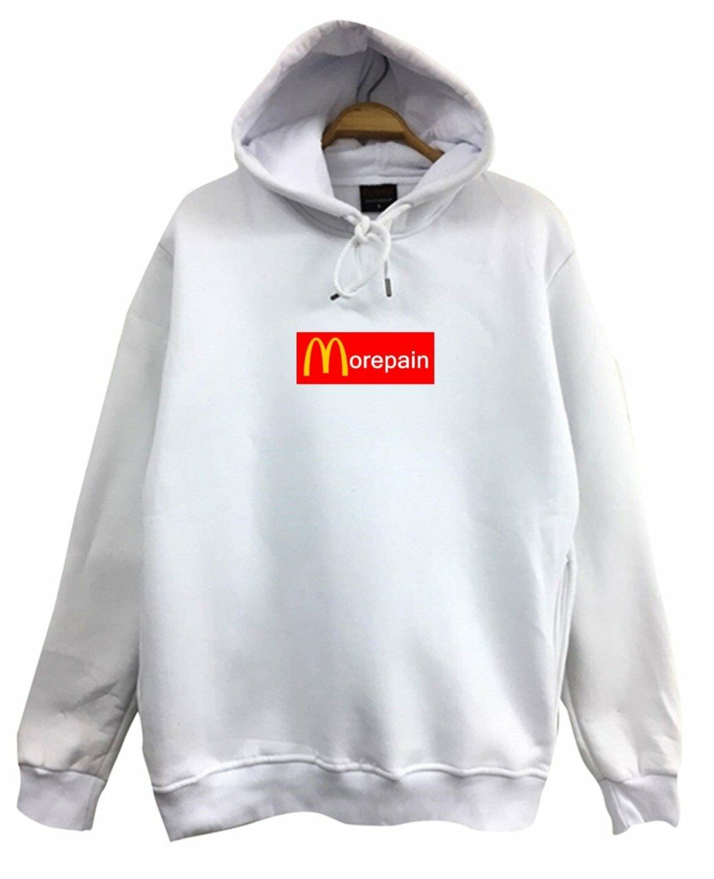 More Pain Baskılı Kapüşonlu Sweatshirt