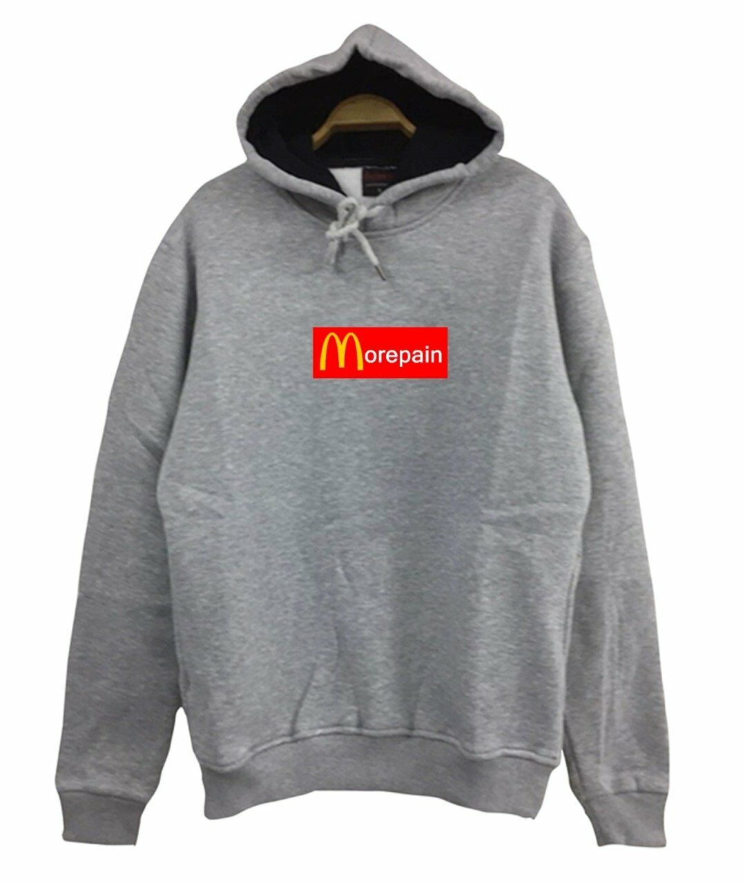 More Pain Baskılı Kapüşonlu Sweatshirt