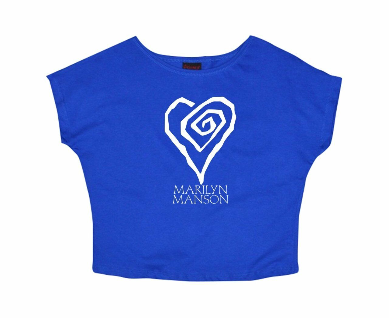 Marilyn Manson Baskılı Göbek Üstü-Yarım T-shirt