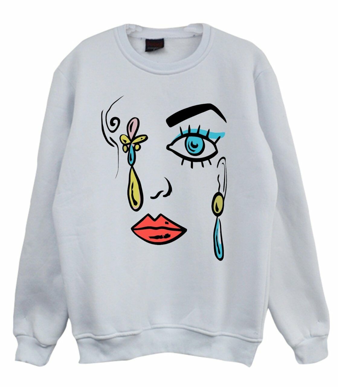 Face Bisiklet Yaka Sweatshirt
