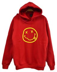 Nirvana-Kurt Cobain Baskılı Kapüşonlu Sweatshirt