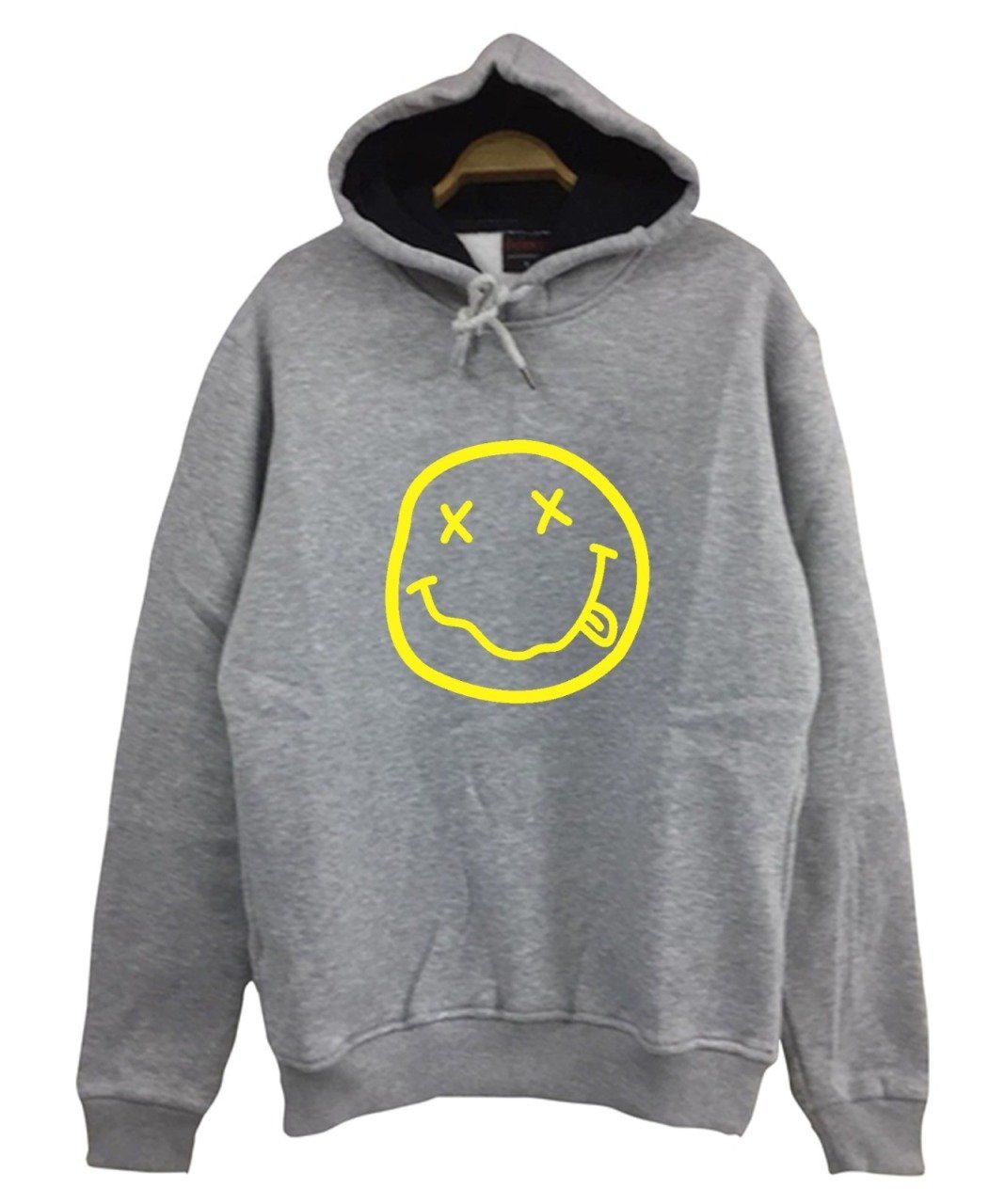 Nirvana-Kurt Cobain Baskılı Kapüşonlu Sweatshirt