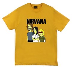 Nirvana Baskılı T-shirt SARI - 3XL