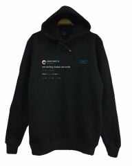 Kanye West Tweet Baskılı Kapüşonlu Sweatshirt
